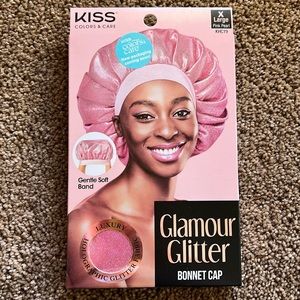 NIB KISS Colors & Care Glamour Glitter Bonnet Cap
